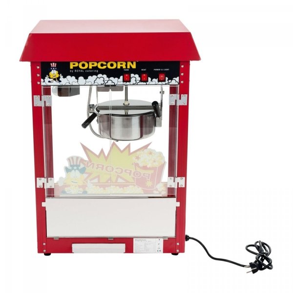 Maszyna do popcornu - czerwony daszek ROYAL CATERING 10010087 RCPR-16E
