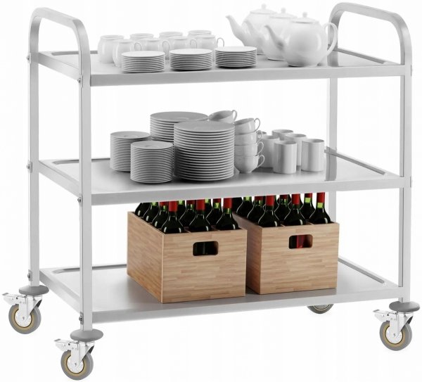 Wózek kelnerski - 3 półki - do 480 kg ROYAL CATERING 10010056 RCSW 3