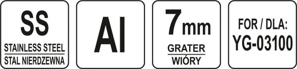 TARCZA DO KRAJALNICY DO WARZYW YG-03100 WIÓRKI 7MM YATO YG-03147