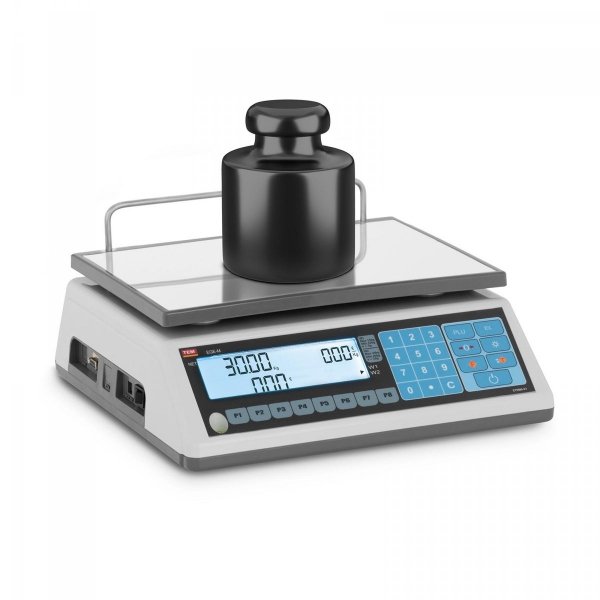 Waga sklepowa - 30 kg / 10 g - LCD - legalizacja TEM 10200031 TEM030D-B1