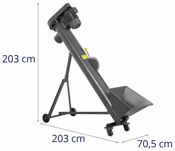 Podajnik ślimakowy - 1,4 m - 1000 kg/h - 1400 obr./min - stal węglowa Wiesenfield 10280609 WIE-SC-100