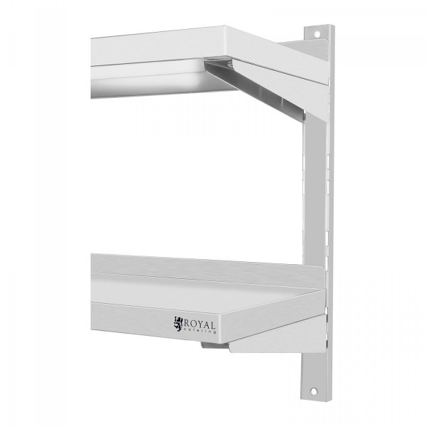 Półka wisząca nierdzewna Royal Catering RCWR-80.2 podwójna 80cm ROYAL CATERING 10010359 RCWR-80.2