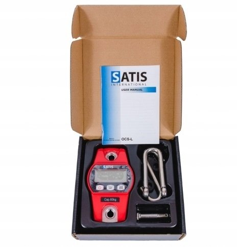 Waga Hakowa Elektroniczna 100kg Aluminium Dokładność 50g LCD 3x Bateria AA OCS-L 100kg 50g  5905317012317
