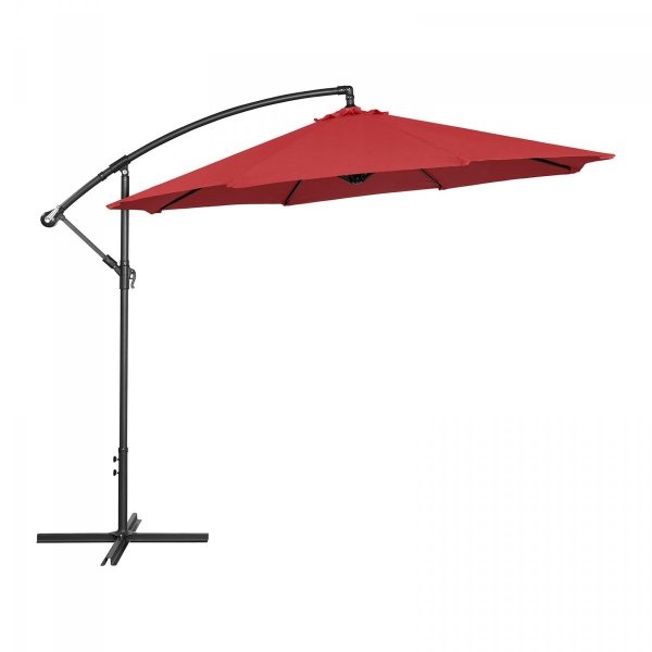 Parasol ogrodowy wiszący - bordowy - okrągły - Ø300 cm - uchylny UNIPRODO 10250539 UNI_UMBRELLA_R300BO_N