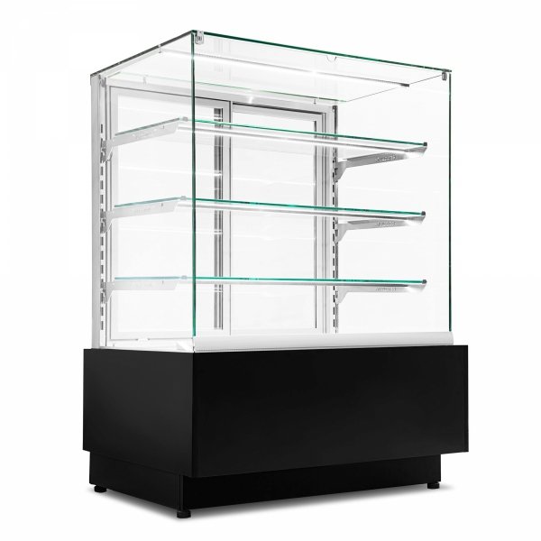 Witryna cukiernicza chłodnicza Dolce Visione Premium 900 | wnętrze ze stali nierdzewnej | 900x690x1300 mm