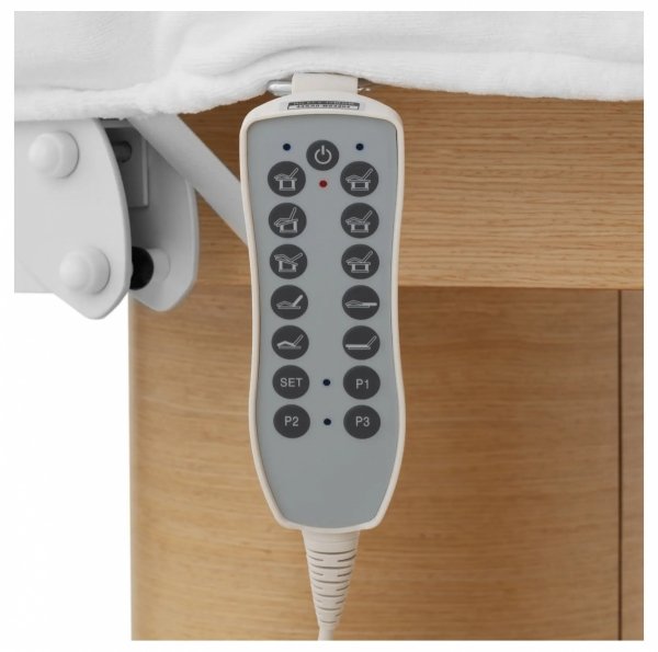  Łóżko do masażu - elektryczne - 4 silniki - 160 W - 200 x 80 x 63 - 81 cm - 200 kg - białe Physa 10040826 PHYSA AVIGNON WHITE