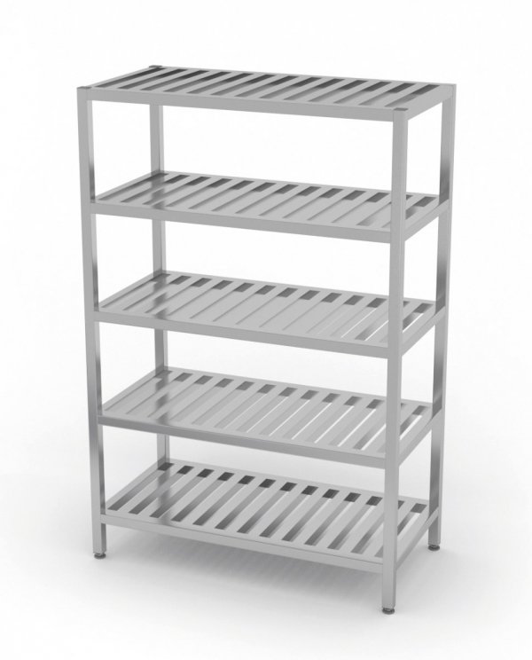 Regał magazynowy, 5 półek gretingowych 700 x 600 x 1800 mm POLGAST 355076 355076
