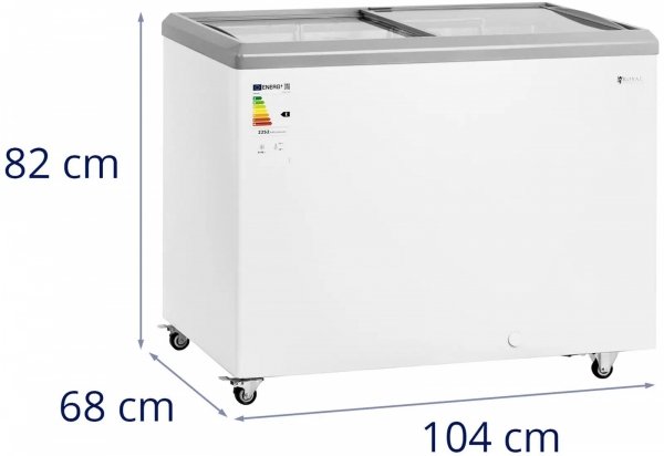 Zamrażarka skrzyniowa - 280 l - przeszklone drzwi - zamykana - Royal Catering 10013216 RCFGDF-280