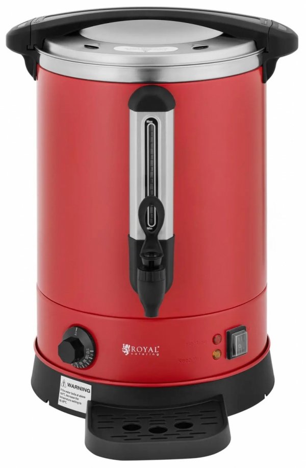 Warnik do wody - 13.5 l - 2500 W - ociekacz - czerwony ROYAL CATERING 10012463 RC-WBDW14CR