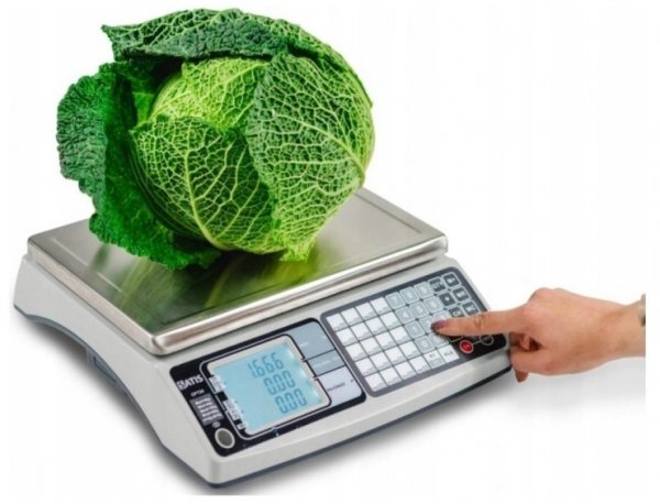 Waga z Legalizacją Sklepowa Kalkulacyjna 30kg / 15kg dokładność 10/5g RS232