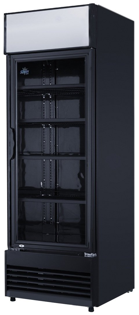 Witryna chłodnicza przeszklona czarna 382L Szron LG 382BF BLACK
