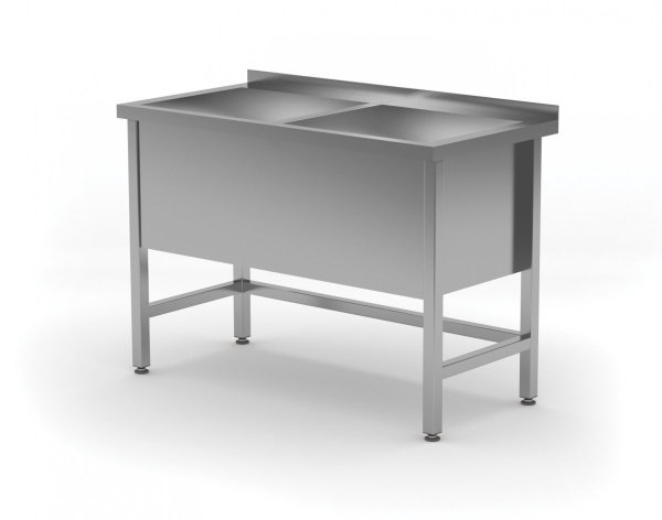 Stół z basenem dwukomorowym - wysokość komory h = 400 mm 1500 x 600 x 850/400 mm POLGAST 206156/4 206156/4