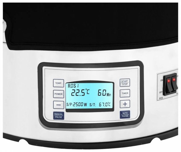  Kocioł warzelny z izolacją - 40 l - 2500 W - 10-100°C - stal nierdzewna - wyświetlacz LCD - timer Royal Catering 10012888 RCBM-40IN