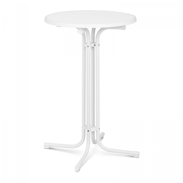 Stolik barowy - biały - składany - Ø70 cm - 110 cm ROYAL CATERING 10011470 RC-BIS70FW