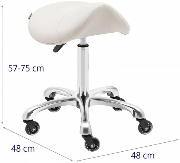 Krzesło siodłowe 570-750mm 150kg beżowe PHYSA 10040601 YORK BEIGE
