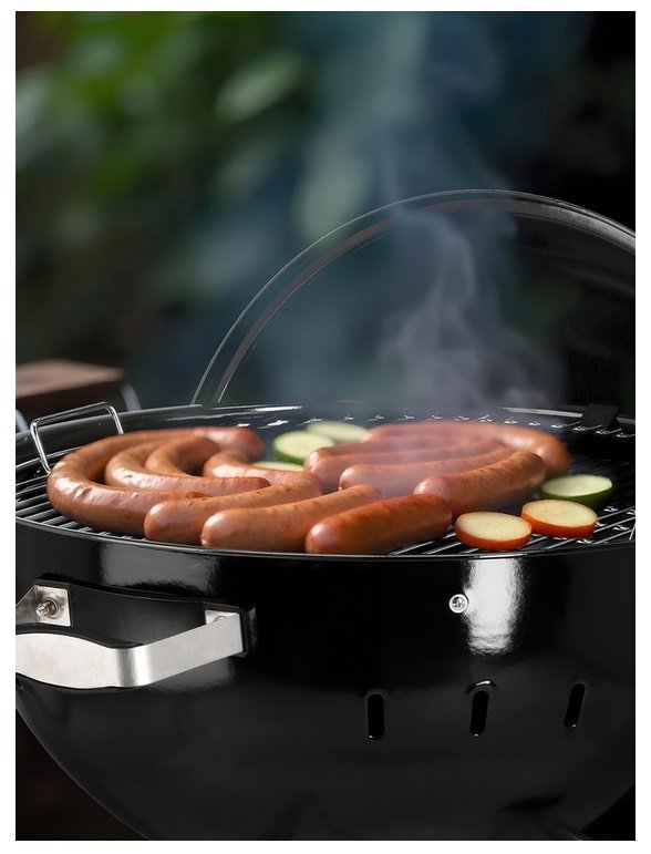 GRILL WĘGLOWY OKRĄGŁY 54CM CZARNY YATO YG-20300