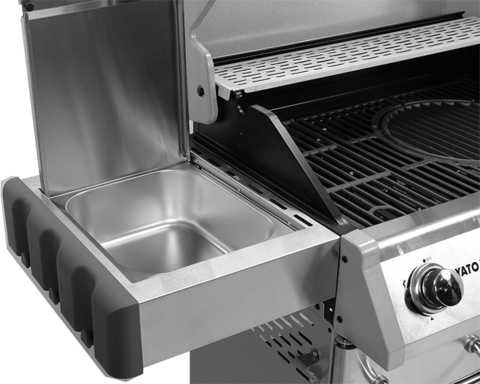 GRILL GAZOWY 3+1 STAL NIERDZEWNA 11,5KW, Z SZYBĄ YATO YG-20015