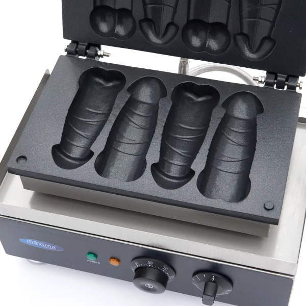 Gofrownica - gofry w kształcie penisa 4 sztuki 1500W Maxima 09374205