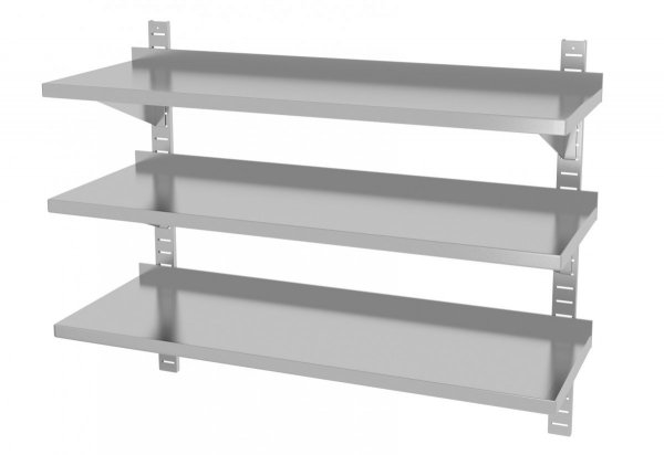 Półka wisząca przestawna, potrójna 700 x 300 x 875 mm POLGAST 385073 385073