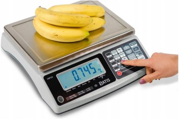 Waga licząca sklepowa z legalizacją 15kg / 6kg dwuzakresowa 5g / 2g CE SATIS CWT22615kg 5905317012102