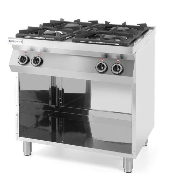 Kuchnia gazowa 4-palnikowa Kitchen Line na podstawie otwartej  HENDI 227589 227589