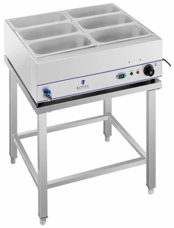 Bemar - 6 x GN 1/3 - stojak ROYAL CATERING 10010385 RCBM-6WS-2000