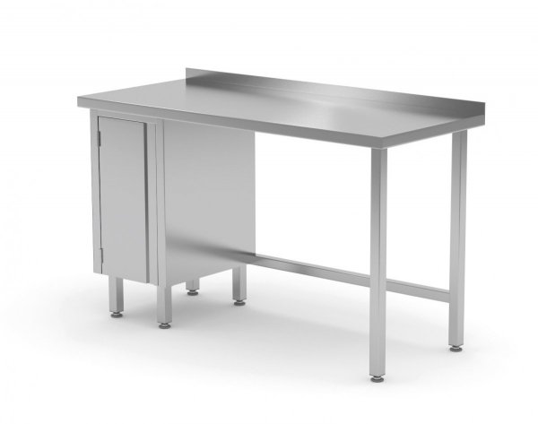 Stół przyścienny szafka z drzwiami na zawiasach - szafka po lewej stronie 1600 x 600 x 850 mm POLGAST 124166-L 124166-L