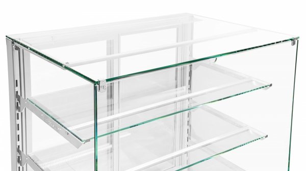 Witryna cukiernicza chłodnicza Dolce Visione Premium 1300 | wnętrze ze stali nierdzewnej | 1300x690x1300 mm