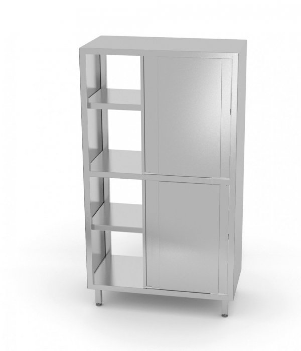 Szafa przelotowa z przegrodą i drzwiami suwanymi 800 x 600 x 2000 mm POLGAST 303086-2 303086-2