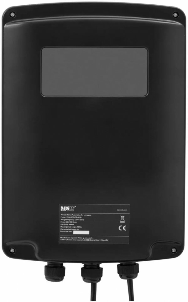 Napęd do bramy dwuskrzydłowej - do bram do 400 kg / 4 m każda MSW MSW-GDOOR-003B 10062498