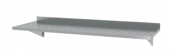 Półka wisząca na konsolach, perforowana z dwiema konsolami 1400 x 300 x 250 mm POLGAST 382143-PERF 382143-PERF