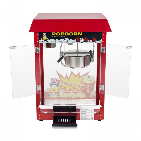 Maszyna do popcornu - czerwony daszek ROYAL CATERING 10010087 RCPR-16E