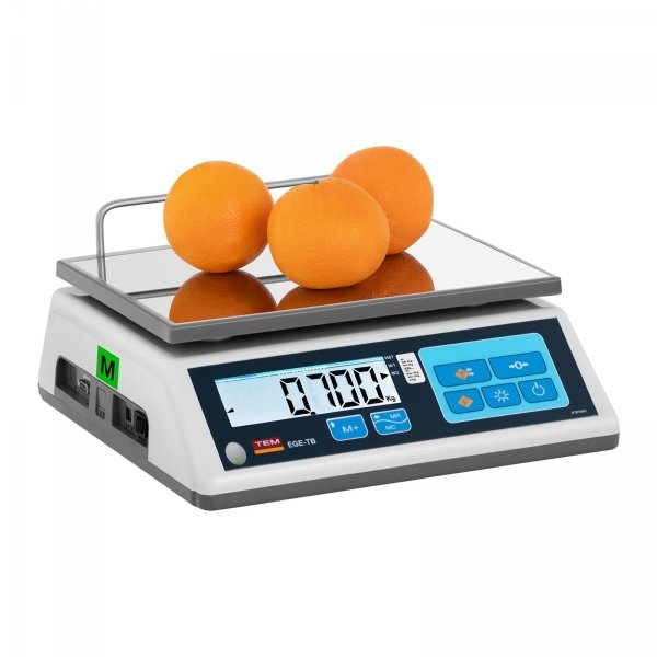 Waga sklepowa - 15 kg / 5 g - 23 x 30 cm - legalizacja TEM 10200019 TTB015D-O-B1