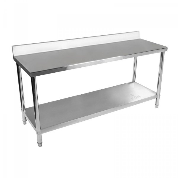 Stół roboczy ze stali nierdzewnej - rant - 180 x 60 cm  ROYAL CATERING 10011097 RCAT-180/60-N