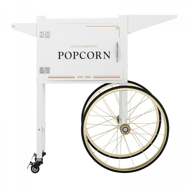 Wózek do popcornu - 51 x 37 cm - biało-złoty Royal Catering 10011104 RCPT-WGWG-1