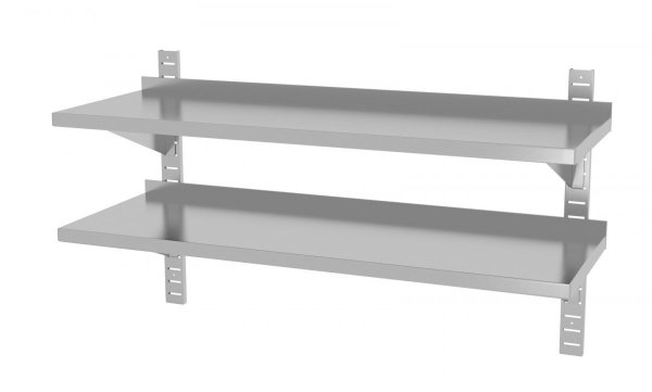 Półka wisząca przestawna, podwójna 1400 x 300 x 600 mm POLGAST 384143 384143