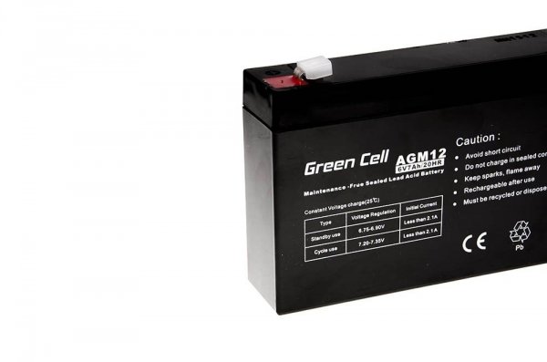 Akumulator AGM Green Cell 6V 7Ah AGM12