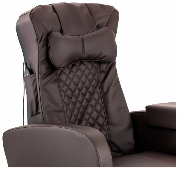  Fotel do pedicure elektryczny - brodzik na stopy - 3 stopnie masażu - 120 W - 200 kg - brązowy Physa 10040858 PHYSA BOGOTA BROWN