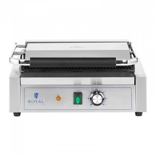 Grill kontaktowy - 2200 W - ryflowany ROYAL CATERING 10011992 RCPKG-2200-R