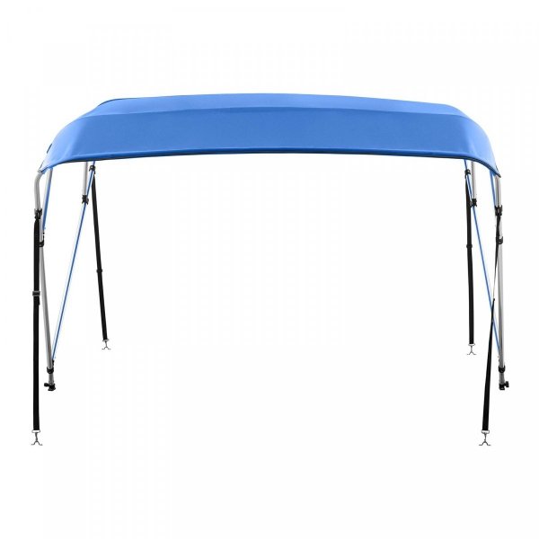 Daszek do łodzi - 4 pałąki - 236 x 194 x 146 cm - błękit kobaltowy MSW 10061644 MSW-MBT-06