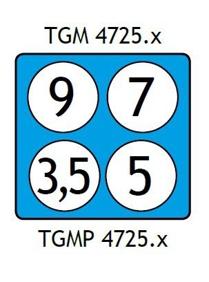 Trzon gazowy 4-palnikowy z półką TGM 4725.III EGAZ TGM-4725.III TGM 4725 III