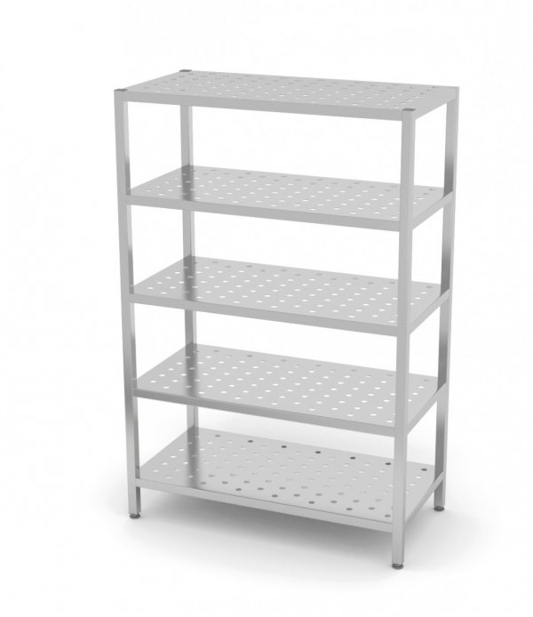 Regał magazynowy z półkami przestawnymi, 5 półek perforowanych 1000 x 600 x 1800 mm POLGAST 357106 357106