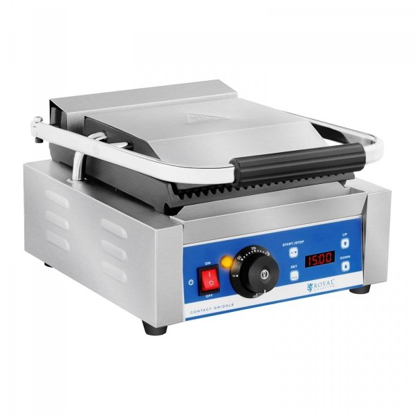 Grill kontaktowy - 1800 W - wyświetlacz LED ROYAL CATERING 10010574 RCKG-2200-GY