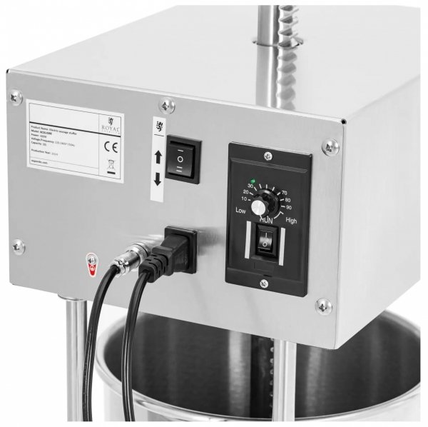 Nadziewarka do kiełbas - 30 l - elektryczna - 4 lejki - Royal Catering 10013321 RCSS-030E