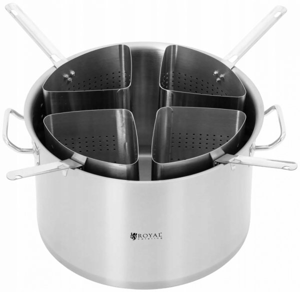 Garnek do makaronu - 4 wkłady 31l ROYAL CATERING RCPP-400-3 10013237 4062859246394