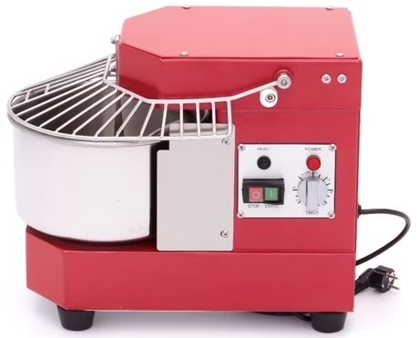 Spirala Mikser / Mieszarka Ciasta - 8L - 4,5 kg Ciasta - Malinowa Czerwień MAXIMA 09361013 8720783959990