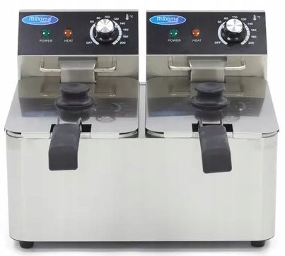 Frytownica elektryczna frytkownica olejowa 2 x 4L 2x 2500W Maxima Holland 09365212 8720365340185