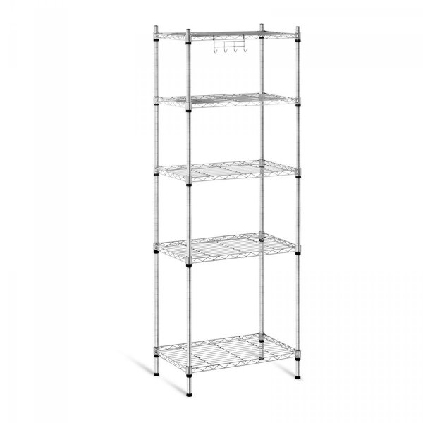 REGAŁ PÓŁKOWY Z DRUTU 350x550x1500 mm - szary ROYAL CATERING 10011227 RCMR-1800P19