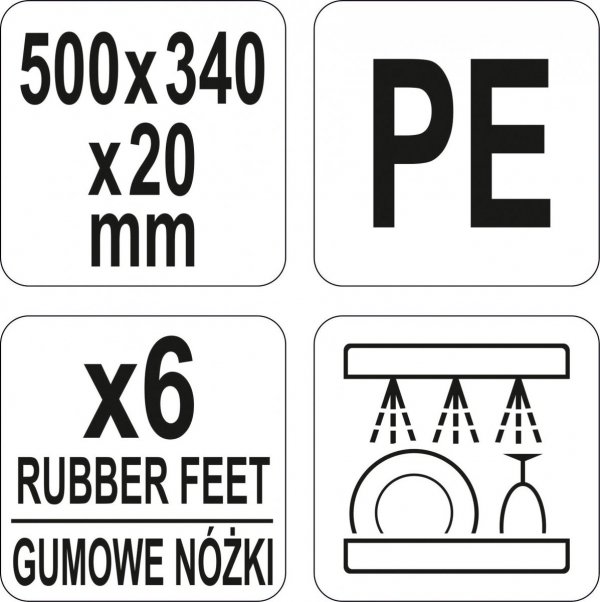 DESKA DO KROJENIA 500x340x20 BIAŁA YATO YG-02166 YG-02166