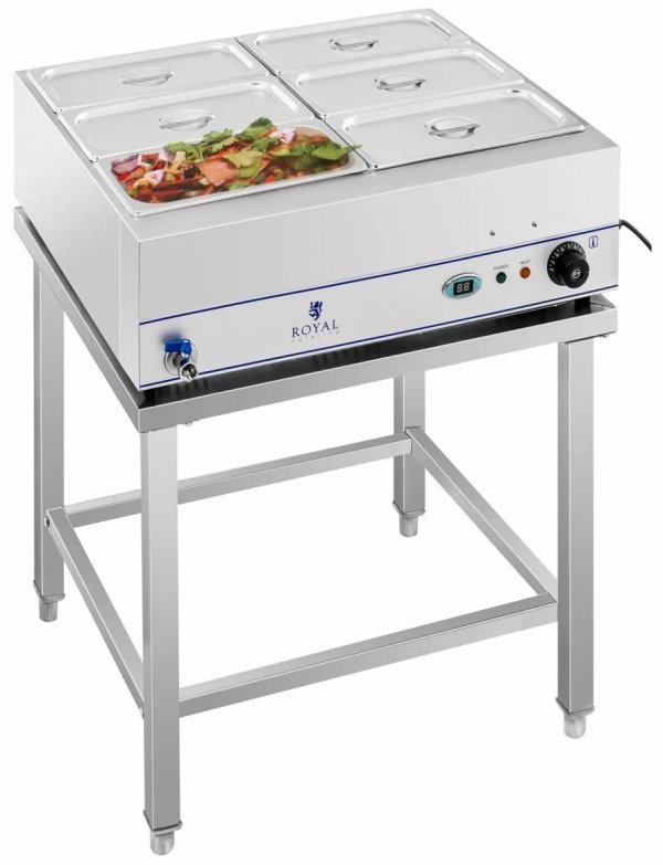 Bemar - 6 x GN 1/3 - stojak ROYAL CATERING 10010385 RCBM-6WS-2000
